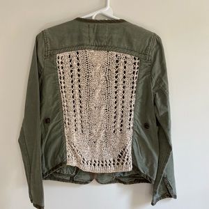 Anthropologie Cargo Jacket with knit backing